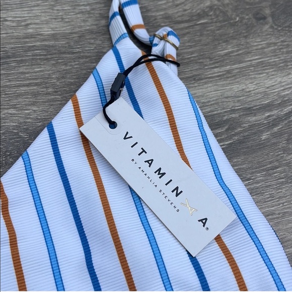 🇺🇸 Vitamin A Palm Springs Stripe Yasmeen One Piece Swimsuit - Picture 7 of 7